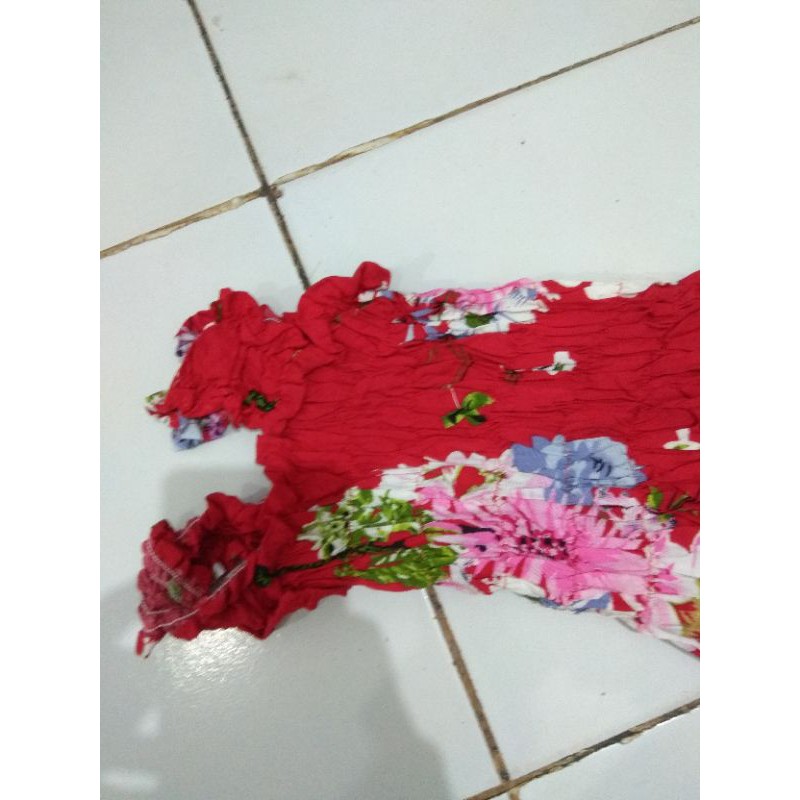 baju bali dress anak kerut karet dada sz L