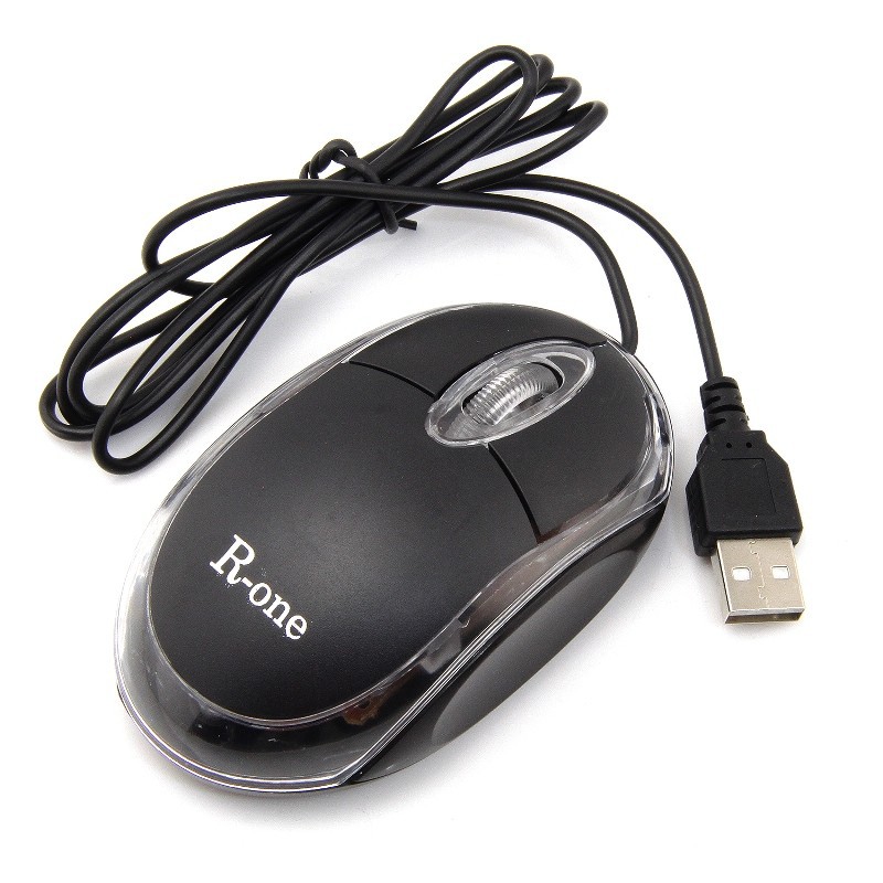 Promo Mouse USB R-ONE Dengan Kemampuan Sensor 1000 DPI Optical Mouse - Hitam