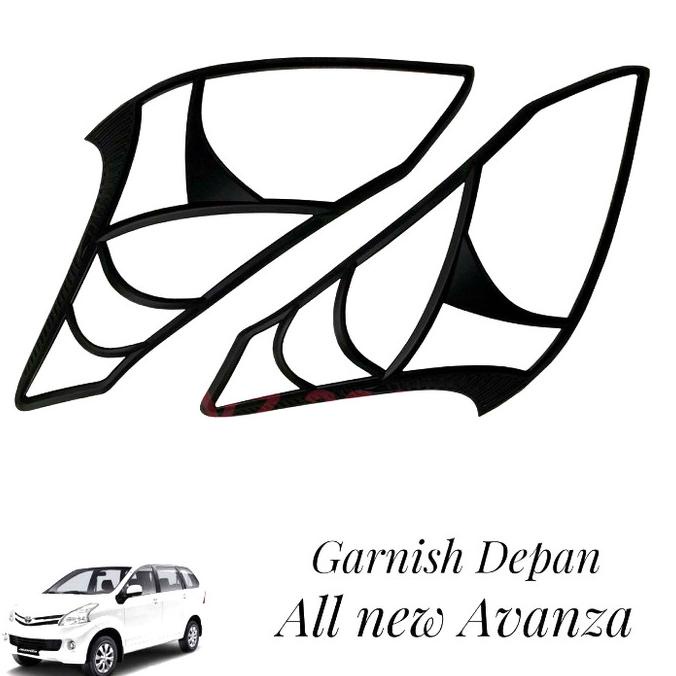 garnish lampu depan all new avanza hitam