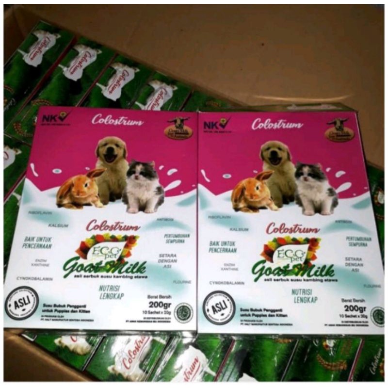 Eco pet goat milk colostrum kitten puppy 200gr/ Susu kambing etawa anjing kucing