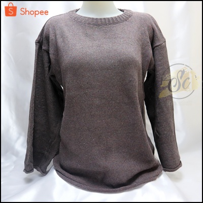 [✅COD]SWEATER RAJUT WANITA ZERO QUALITY SUPER PREMIUM / ATASAN OVERSIZE || SWEATER POLOS-BURGUNDY