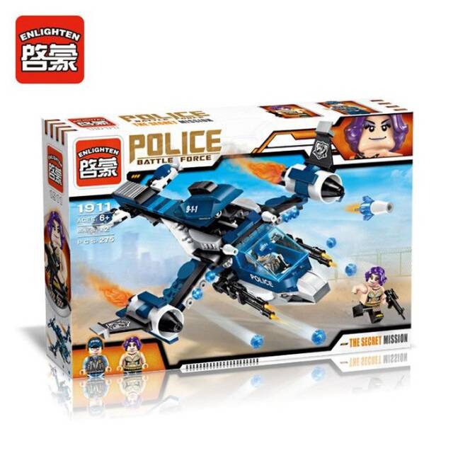 Lego Block Pesawat Jet Police Battle Force