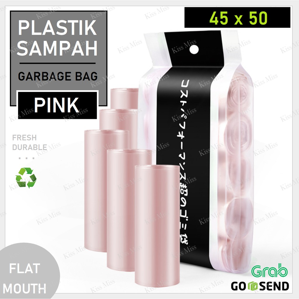 TRASH BAG - PINK - 45x50 - Kantong Plastik SAMPAH TIPIS - GARBAGE ROLL -  Plastik ramah lingkungan