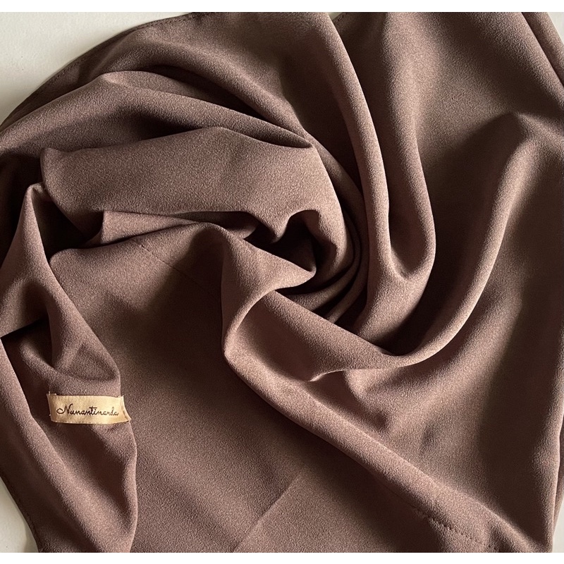 pashmina instan giona giani JAHIT TEPI RAPI / pasmina instan / hijab instan-Dark earth