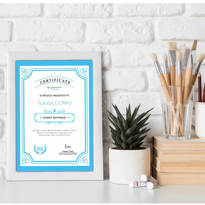 [CUSTOM] KARTU PACARAN | SERTIFIKAT PACARAN SUDAH TERMASUK PIGORA 4R