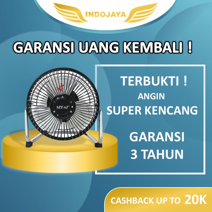Kipas Angin Duduk Meja Besi Desk Fan Tornado SEKAI Besi Portable Kecil Mini - B82