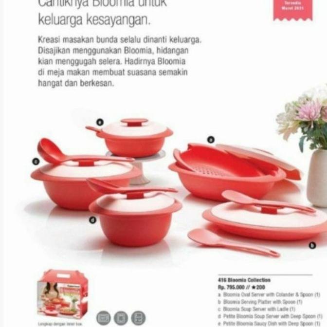TUPPERWARE Bloomia Collection Set Wadah Saji Cantik Mewah DISKON