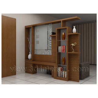 lemari hias partisi kayu jati