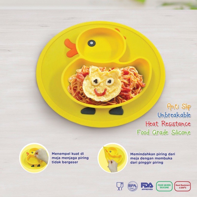 Baby safe silicone place mat sc008 - piring makan silikon