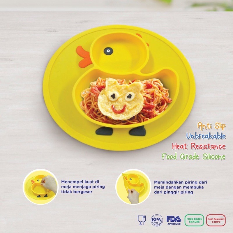 Baby safe silicone place mat sc008 - piring makan silikon