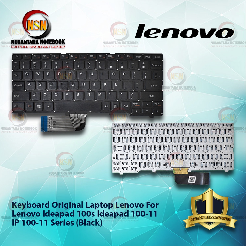 Keyboard Laptop Lenovo IdeaPad 100s IP 100-11 Hitam Black