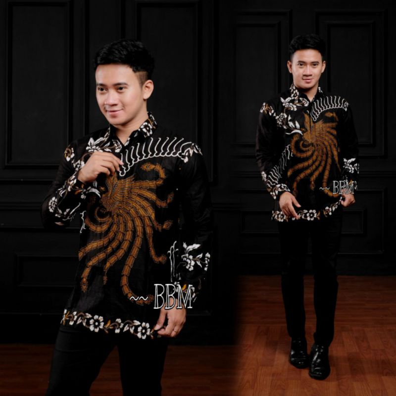 KEMEJA BATIK PRIA LENGAN PANJANG SIZE M L XL XXL BSWART Batik HRB026 kenango hem