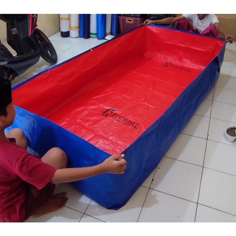 terpal kolam ikan lele 200x100x50 tinggi a3 termurah
