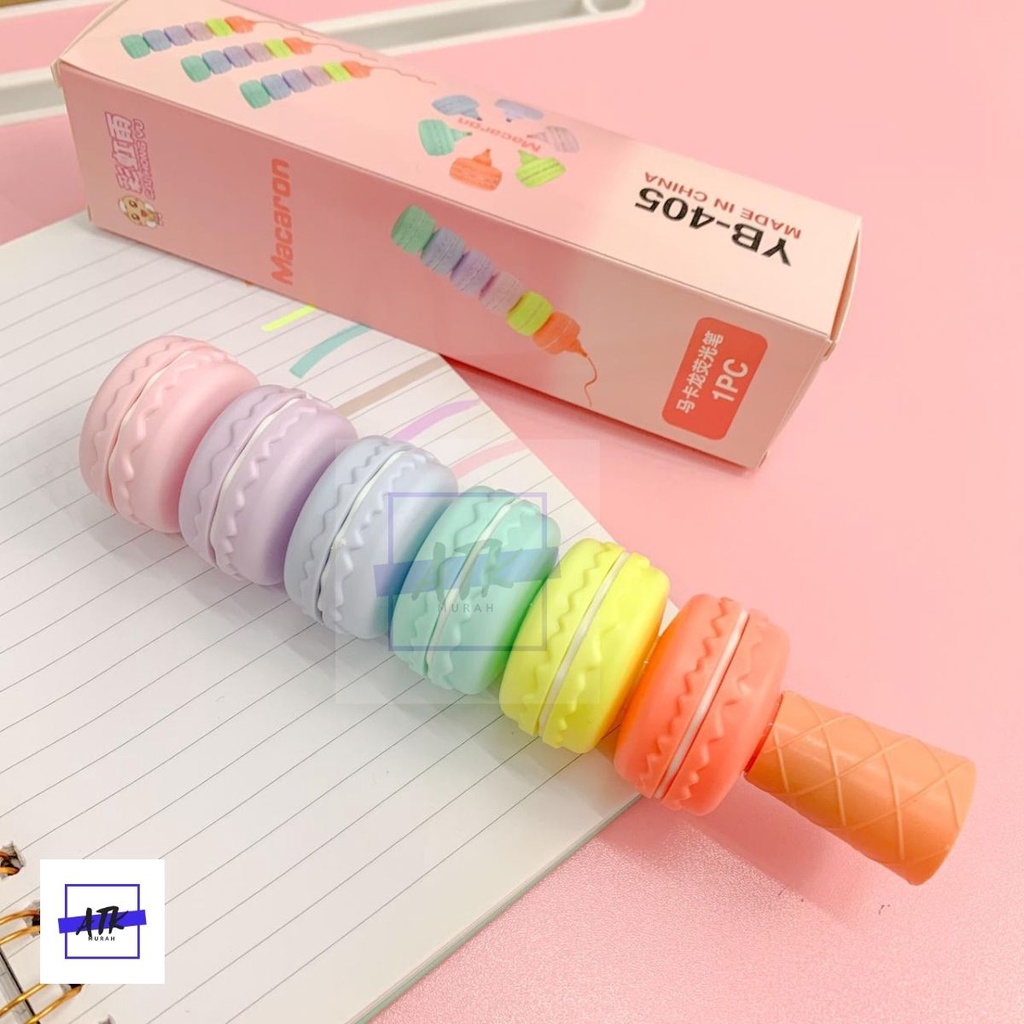 

stabilo makarons higlighter macarons 1 set 6 susun alat tulis kantor perlengkapan sekolah bagus imut