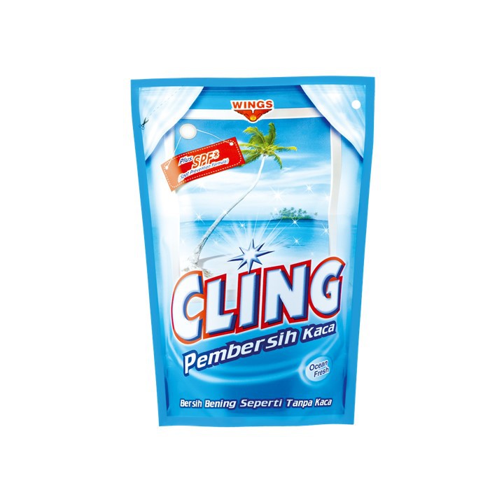 Cling Pembersih  Kaca  Biru Pouch 425mL Shopee Indonesia