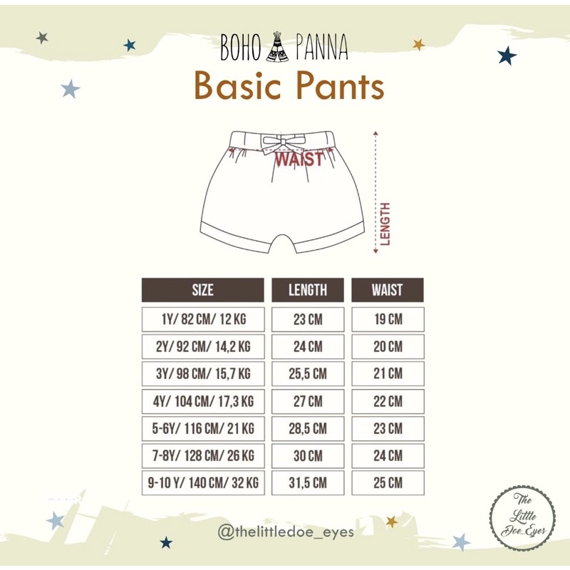 Bohopanna Basic Pants Vol.2 Celana pendek anak