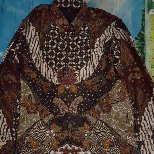 Setyo Prabu Kemeja Batik Pria Lapis Furing  Katun Primisima Batik Cabut Solo Batik Seragan