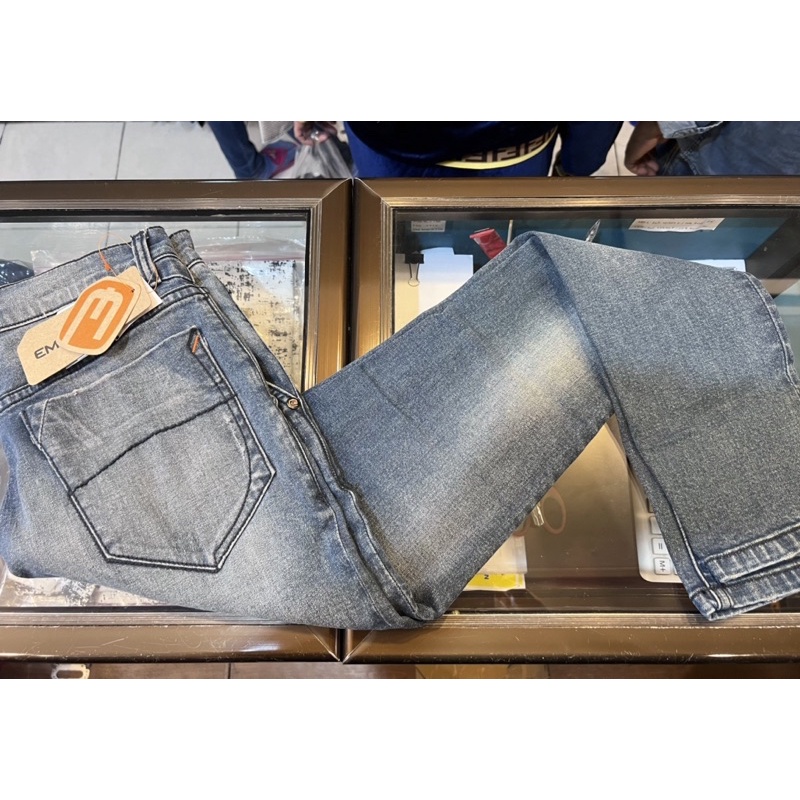 CELANA PANJANG EMBA JEANS DARK STONE MORGAN SLIM BORNE