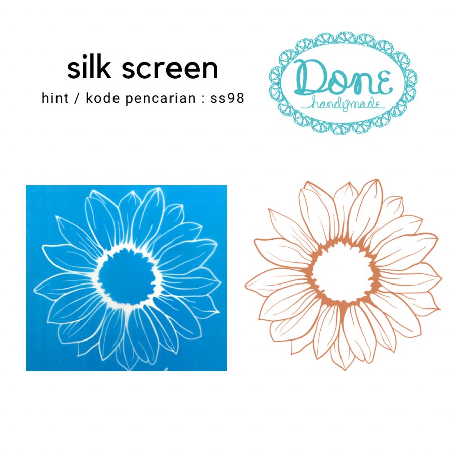 Done handymade silk screen motif clay scrapbooking flower ss98