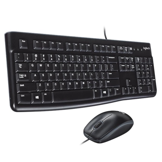 Logitech MK120 Combo Keyboard dan Mouse Kabel USB Original