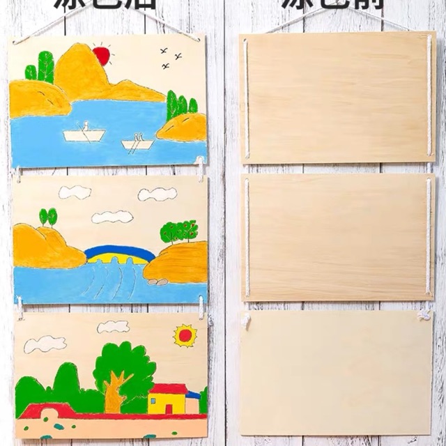 

Diy papan gambar kayu - diy wooden frame - papan mewarnai - prakarya anak