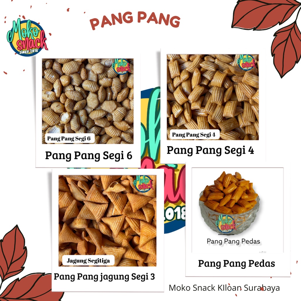 

Snack Kiloan Pang Pang Snack Legedaris pang pang segi empat, segi enam, pang pang jagung segitiga , pang pang pedas 250 gr