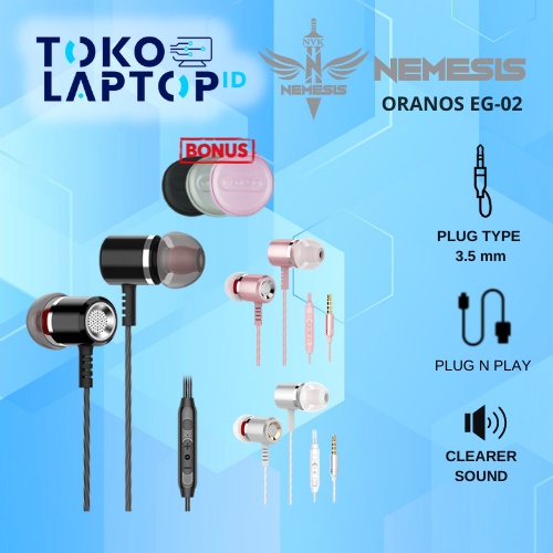 NYK Nemesis EG-02 / EG02 Oranos Wired Gaming Earphone