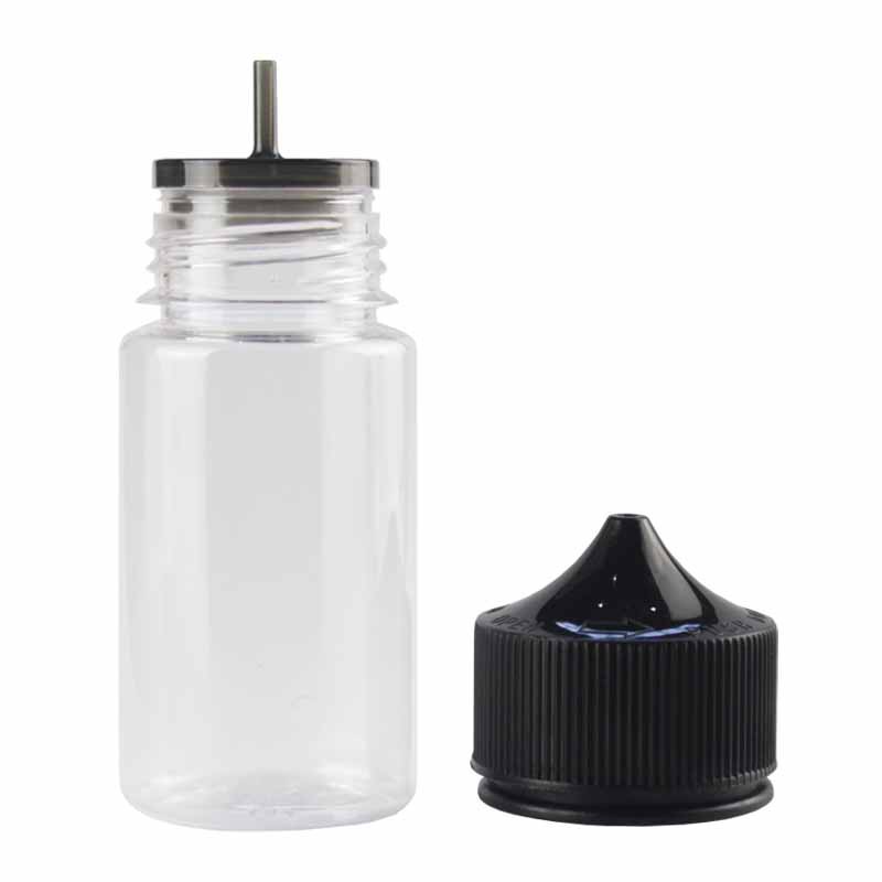 Botol Essen Ikan Chubby Stubby Gorilla Unicorn 60ML V3 - CLEAR + BLACK CAP [Clone] Klikvapebandung