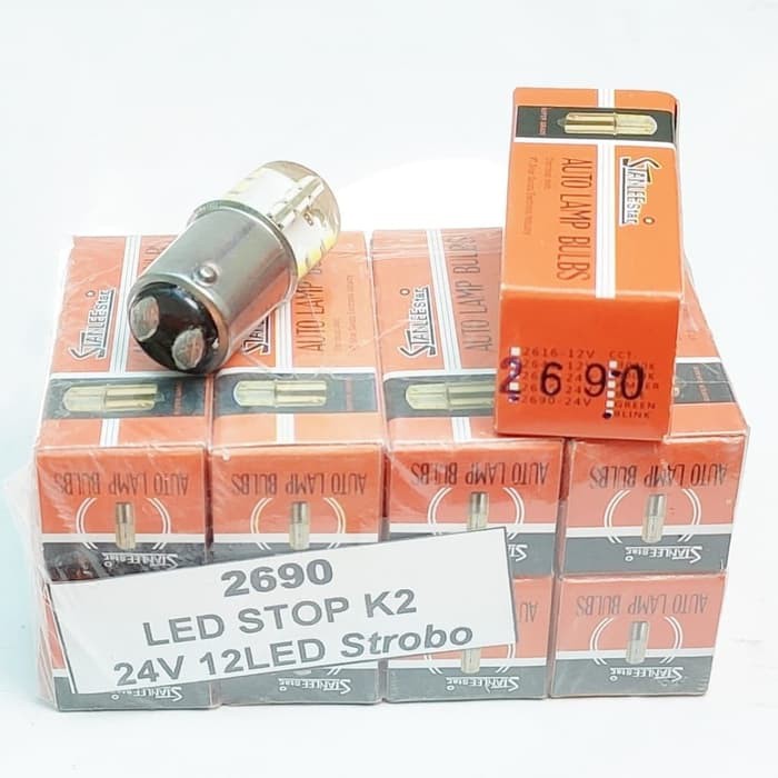 BOHLAM LAMPU 12LED STOP K2 24V STROBO 2690 MERK STANLEE STAR