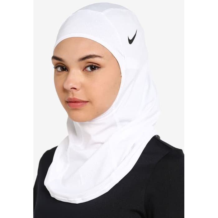 hijab jilbab sport olahraga n1ke kerudung muslim Putih Dan Hitam volly fitness zumba gym