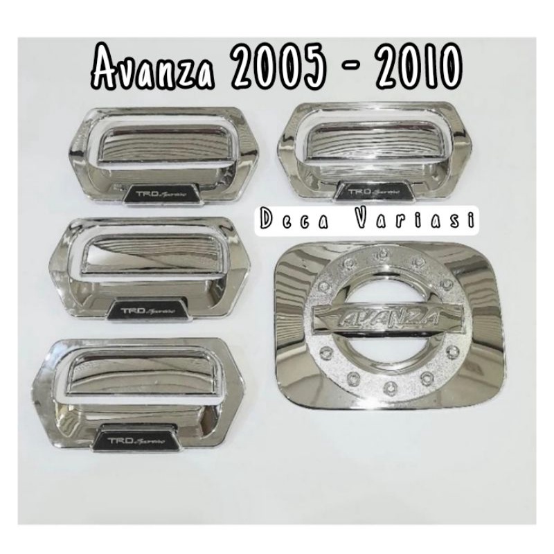 Paket Outer Cover Handle Tank Cover New Avanza 2005 - 2010 Chrome