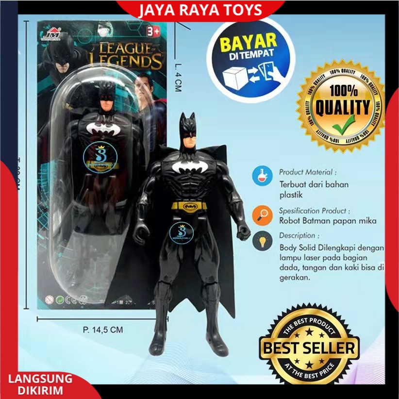 Mainan Edukasi Anak Robot Btman Ada Lampu - Robot Action Figure - Mainan Robot Superhero