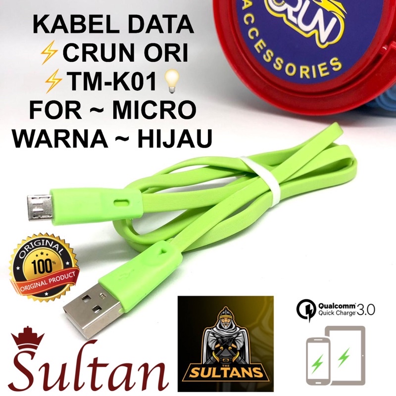 PROMO PER ~ 1PCS SUPER KABEL DATA QTOP MICRO ORIGINAL QCM100 CRUN GADGET