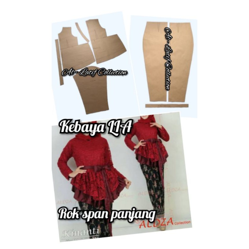 pola instan / pola jiplak KEBAYA LIA