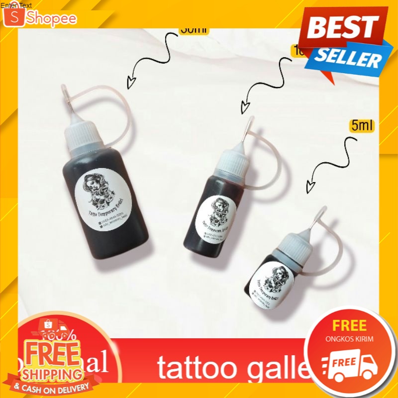 Tinta Henna Kit Tatto Temporer Pria Paper Ink Tato Temporary Wanita Henna Kit Tattoo Temporari