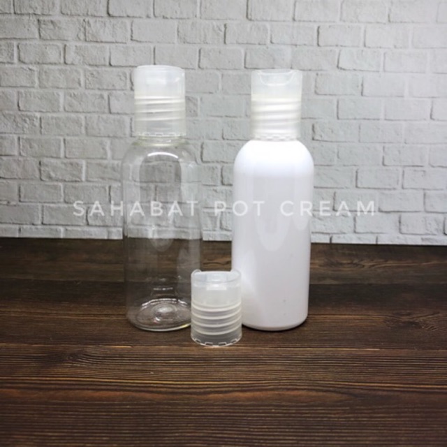 Botol Presstop 60ml Putih dan Bening
