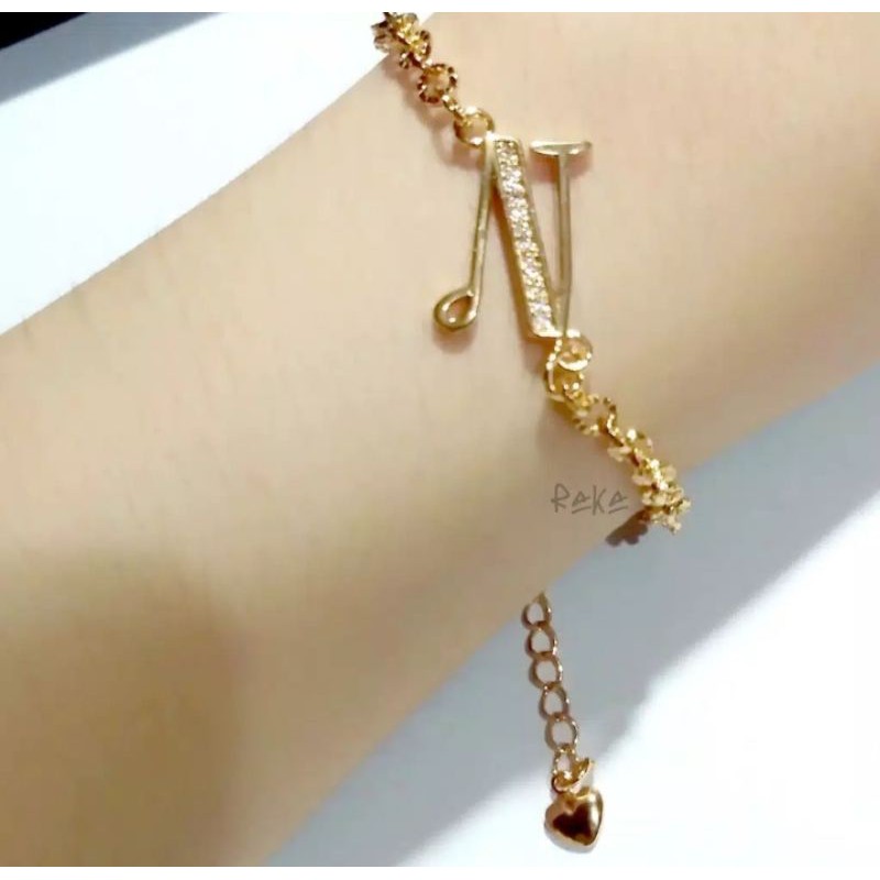 GELANG TANGAN WANITA HURUF A-Z CANTIK MEWAH