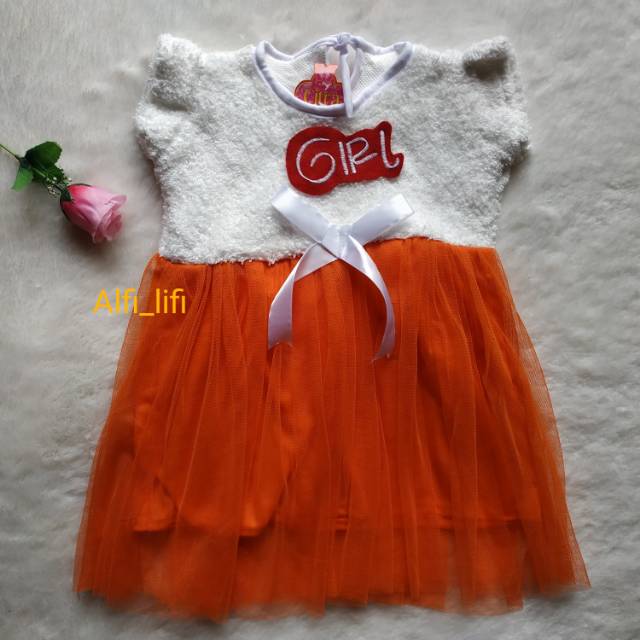 DRESS ANAK TUTU BULU