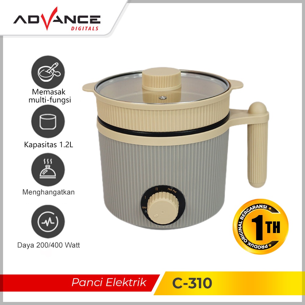 Advance C310 Panci Listrik Elektrik Multifungsi Warmer Steamer Cooker 18CM Garansi 1 Tahun