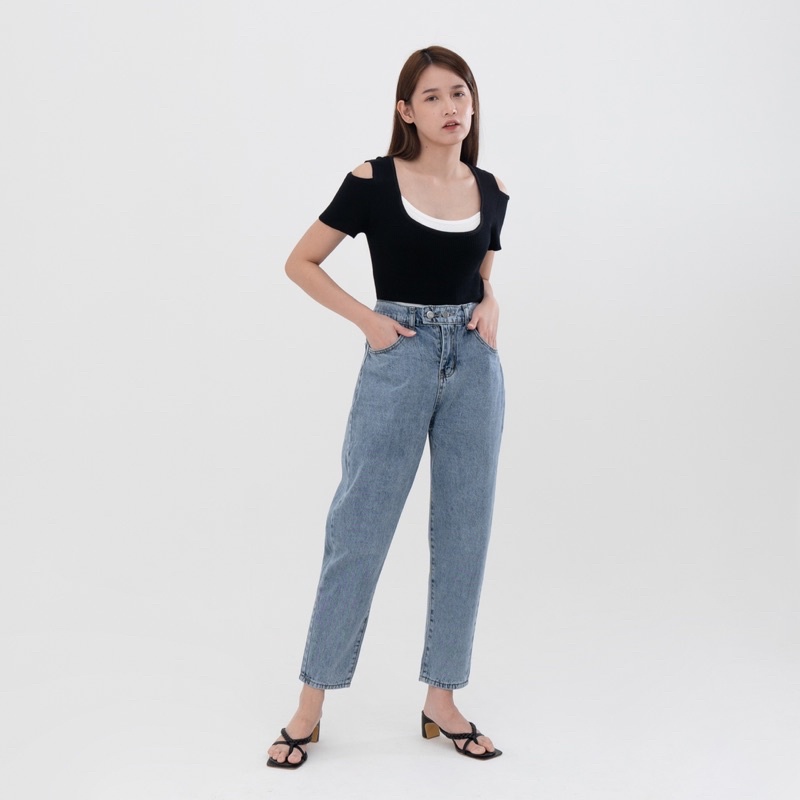 VIERLIN - Jeans 5522 - BOYFRIEND JEANS HIGH WAIST