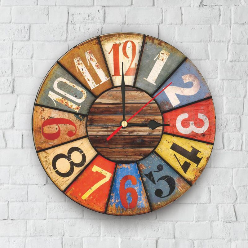 Jam Dinding Shabby Chic / Wall Clock dengan Design unik-JS09