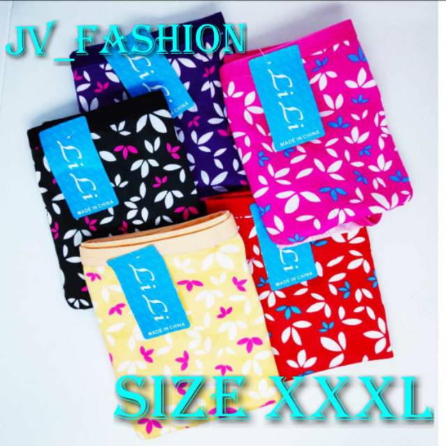 CD WANITA SIZE XXXL, CORAK MERK LILI