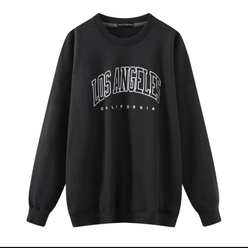 Readystock//Sweater LOS ANGELES California Oblong Sweatshirt Flecee Terbaru-3