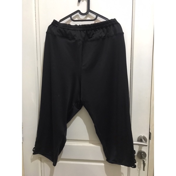 Celana olahraga 7/8 brand pro player training scuba hitam jumbo bigsize preloved second