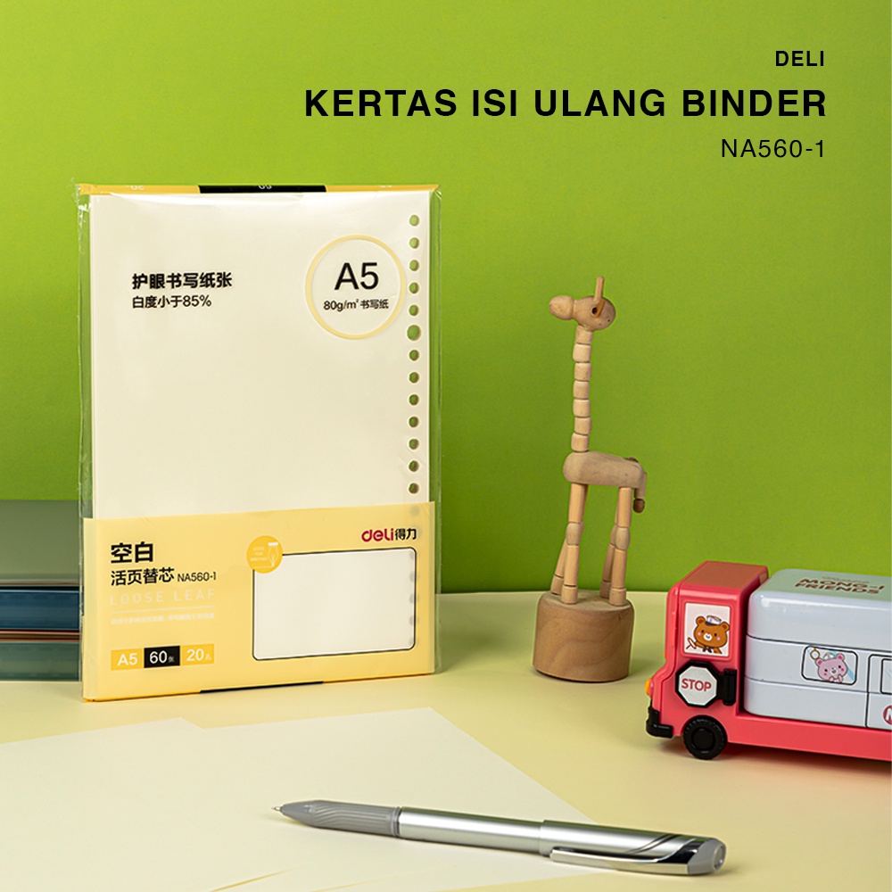 Jual Deli Loose Lead Isi Binder B5 60 Lembar 80 Gsm Paper Nb560 1