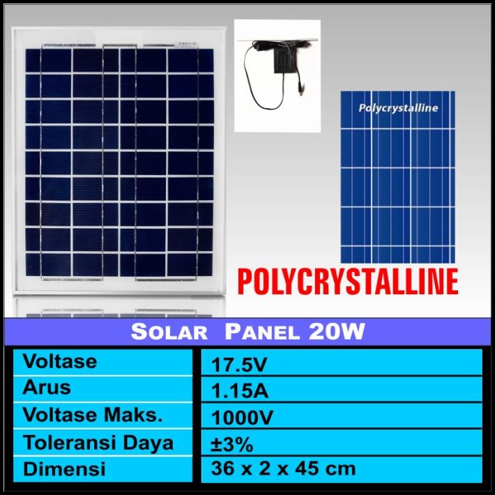 Jual Solar Panel/Papan Solar Cell/Panel Surya 20Wp | Shopee Indonesia