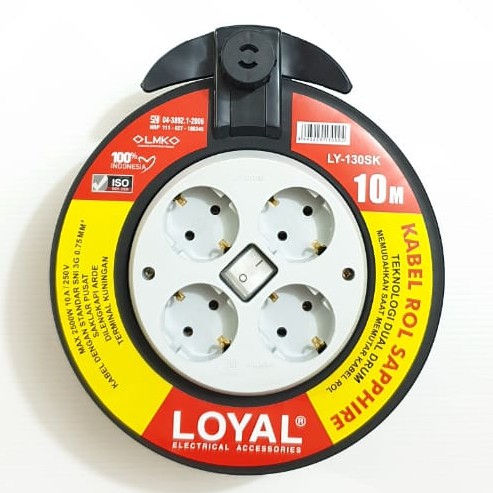 LY-130SK Loyal Sapphire PREMIUM HEAVY DUTY Kabel Box Arde 10m  / Box Kabel / Kabel Rol / Stop Kontak / Colokan / Kabel Gulung