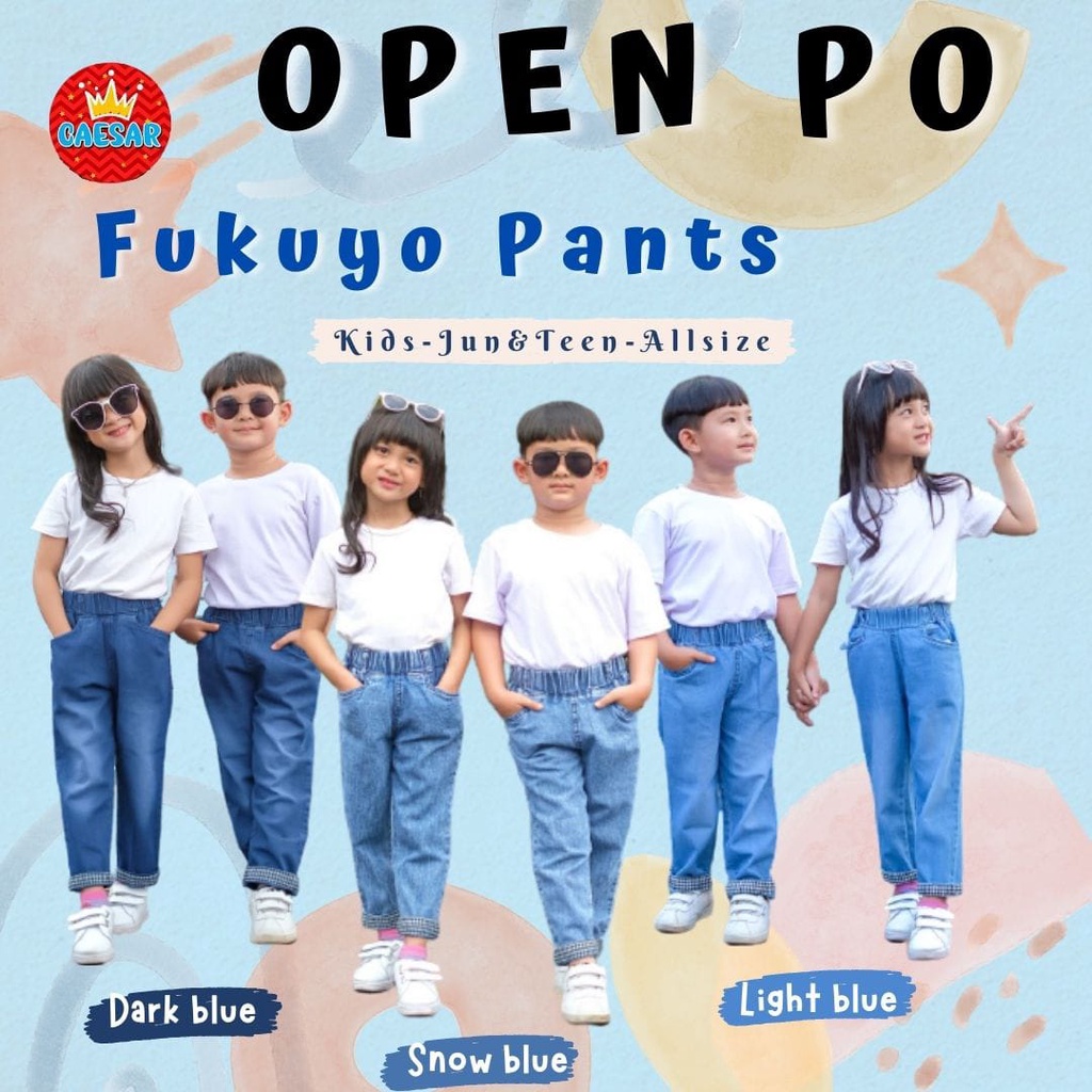 Fukuyo Pants By Caesar, Celana panjang jeans anak unisex