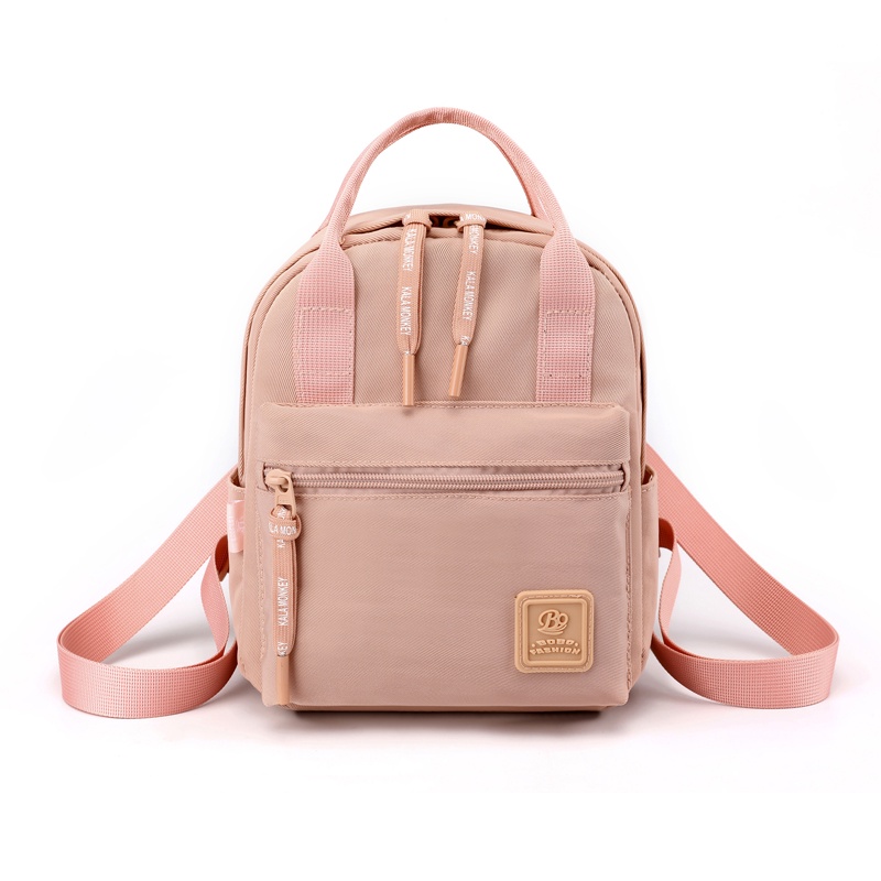 BOBO FASHION -Tas ransel wanita bobo 3072 tas ransel nilon waterproof-SOFT PINK