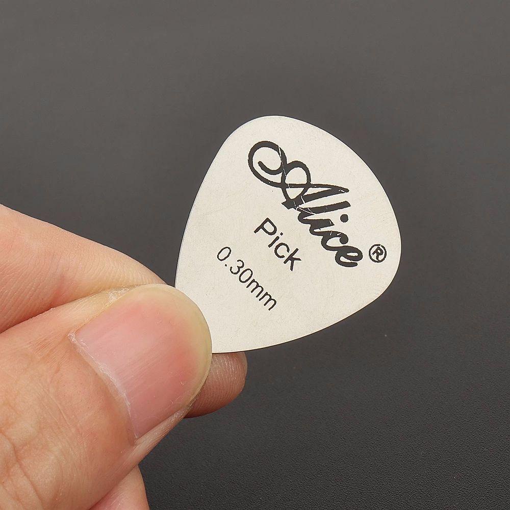 Lanfy Picks Gitar 10Pcs Silver Tipis 0.3mm Bass